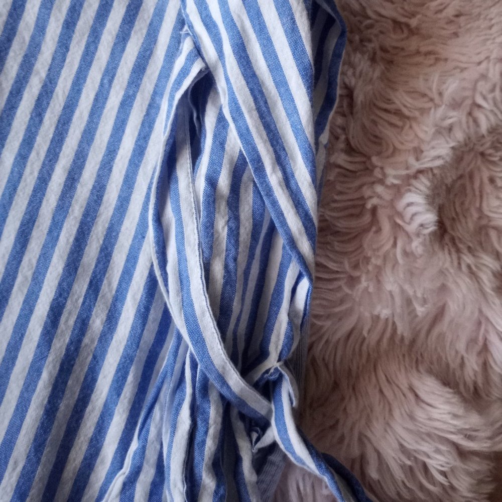 Walter Baker Blue Pinstriped Pattern Top - Picture 7 of 10